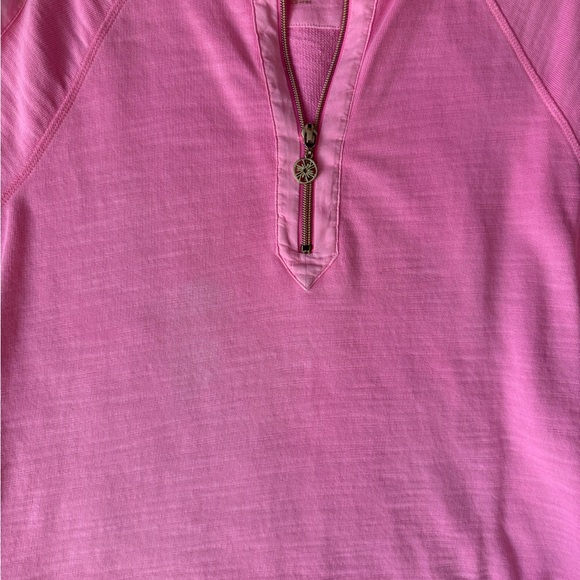 Lilly Pulitzer Ashlee Pink Half-Zip Pullover Sweatshirt Size Small - Picture 9 of 9